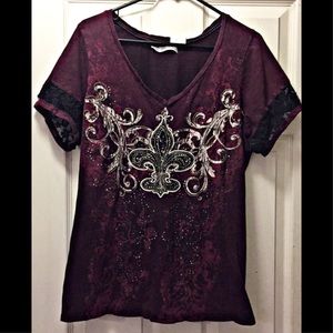 MAURICES bedazzled tee